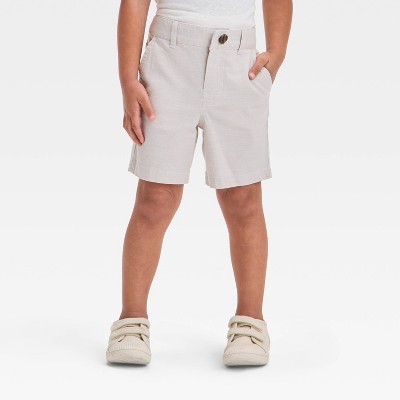 Toddler Boys' Button-Front Chambray Woven Shorts - Cat & Jack™