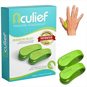Aculief Natural Headache Relief Wearable Clip- Award Winning Doctor Approved Device - Headache Shoulder Neck And Sleep Relief - 1 of 4