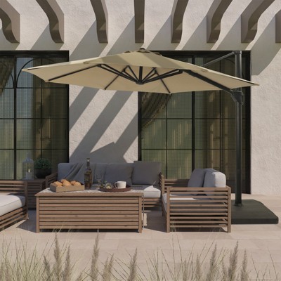 CASAINC 11 FT Cantilever Umbrella with Base