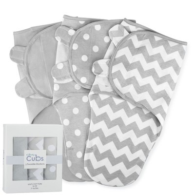 Essentials Unisex Kids' Swaddle Blankets, Pack of 3