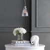 5.5" Adjustable Metal/Glass Cleo Pendant (Includes Energy Efficient Light Bulb) Chrome - JONATHAN Y - 3 of 4