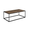 Okak Contemporary Rectangle/Square Coffee Table with Parquet Top Modern Decorative Design, Easy Assembly, Ideal for Living Room or Office - 2 of 4
