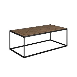 NicBex Contemporary Coffee Table Rectangle/Square Parquet Wood Top Modern Design, Easy Assembly for Living Room or Office - 1 of 4