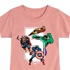 Girls' - Marvel - Avengers Birthday 5 Fitted Short Sleeve Graphic T-Shirt - 2 of 4