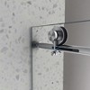 PexFix 76 in.x 54 in. Frameless Single Sliding Shower Door 8mm Tempered Glass With Adjustable Soft Closing Design for Spa Bathroom Brushed Nickel - 4 of 4