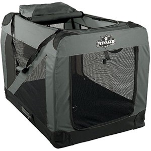 PETMAKER Portable Soft Sided Pet Crate, 16" x 12", Khaki - 1 of 1