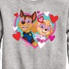 Boys' - Paw Patrol - Chase Sky Hearts Graphic Long Sleeve Fleece Sweatshirt - 2 of 4