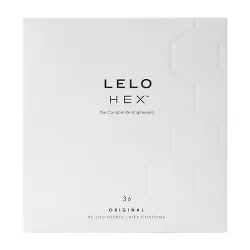 LELO HEX Original Luxury Condoms with Unique Hexagonal Structure - Lubricated - 36ct