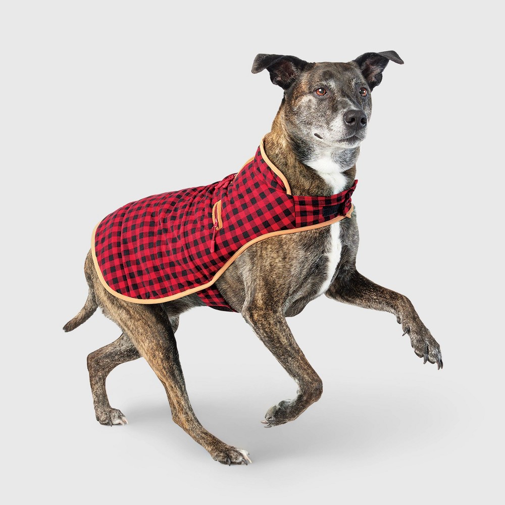 Snow Shoe Lodge Buffalo Plaid Dog Puffer Vest - M - Wondershop™