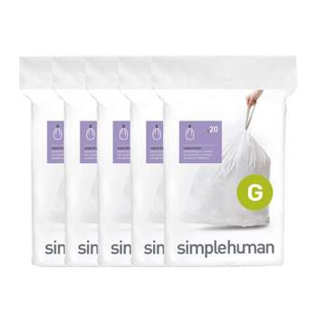 Plasticplace Simplehuman* Code G Compatible Drawstring Trash Bags