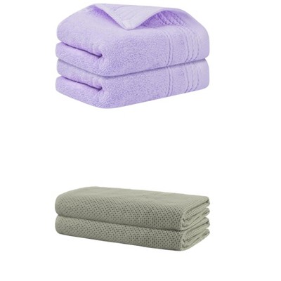 REGALWOVEN Bath Hands Towel Sets For Bathroom, Gym, SPA 2 Pack