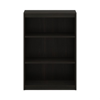 Furinno Gruen Modern 3 Shelf Home Storage Lightweight Composite Wood Bookshelf Bookcase with Adjustable Shelves, Espresso Brown