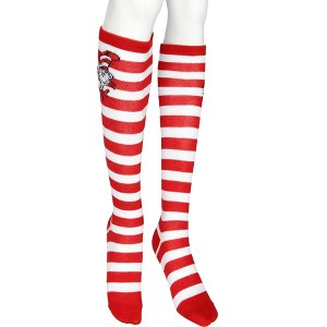 The Cat In The Hat Women's Striped Character Face Knee High Sock - 1 of 4