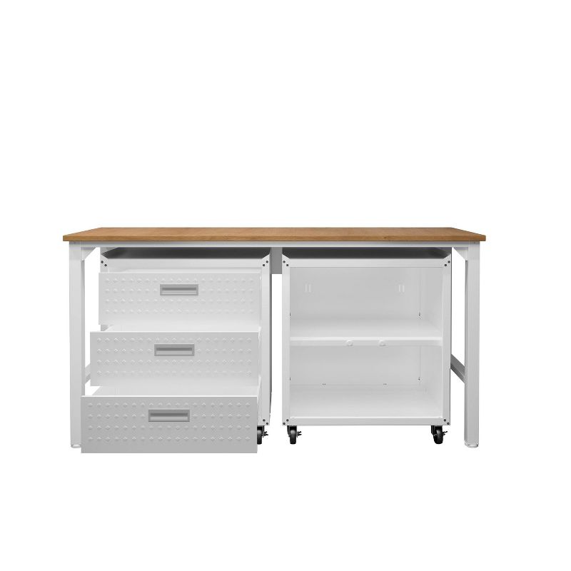 Manhattan Comfort Fortress 3pc Mobile Space Saving Garage Cabinet and Worktable Set 3.0, 5 of 38