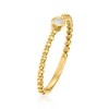Ross-Simons Bezel-Set Diamond Beaded Ring in 18kt Gold Over Sterling - 3 of 4