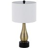 Cal Lighting BO-3099TB-2 100W Ashland Metal Table Lamp with Hardback Drum Fabric Shade (Sold As Pairs) - 2 of 4