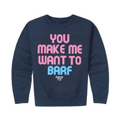 Boys' - Clarissa Explains It All - Retro Logo Graphic Long Sleeve Fleece Sweatshirt