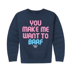 Boys' - Clarissa Explains It All - Retro Logo Graphic Long Sleeve Fleece Sweatshirt - 1 of 4
