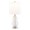 LumiSource (Set of 2) Belle 20" Contemporary Glass Accent Lamps: UL Listed, Drum Shade, E26 Base - 3 of 4