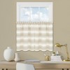 Kate Aurora Isabelle Abstract 3 Piece Cafe Rod Pocket Kitchen Curtain Tier & Valance Set - 4 of 4
