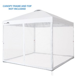 4 Mesh Sidewalls for EAGLE PEAK 10x10 Straight Leg Pop Up Canopy, White (Sidewalls ONLY, Canopy Frame and Top Not Included) - 1 of 4