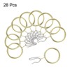 Unique Bargains Metal Drapery Eyelet Sliding Shower Curtain Hook Rings 28 Pcs - 3 of 4