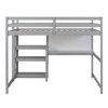 NicBex Smart Twin/Full Size Loft Bed with Desk & Shelves,Space-Saving Twin Loft Bed with Built-in Study Area,Writing Board,Loft Bed for Kids,Teens - 4 of 4