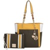 MKF Collection Rochelle Vegan Color Block Vegan Leather Women’s Tote Bag with Wristlet by Mia K - 2 of 4