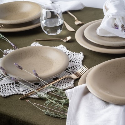 Aro 12-Piece Off-White Ceramic Dinnerware Set, Service for 4