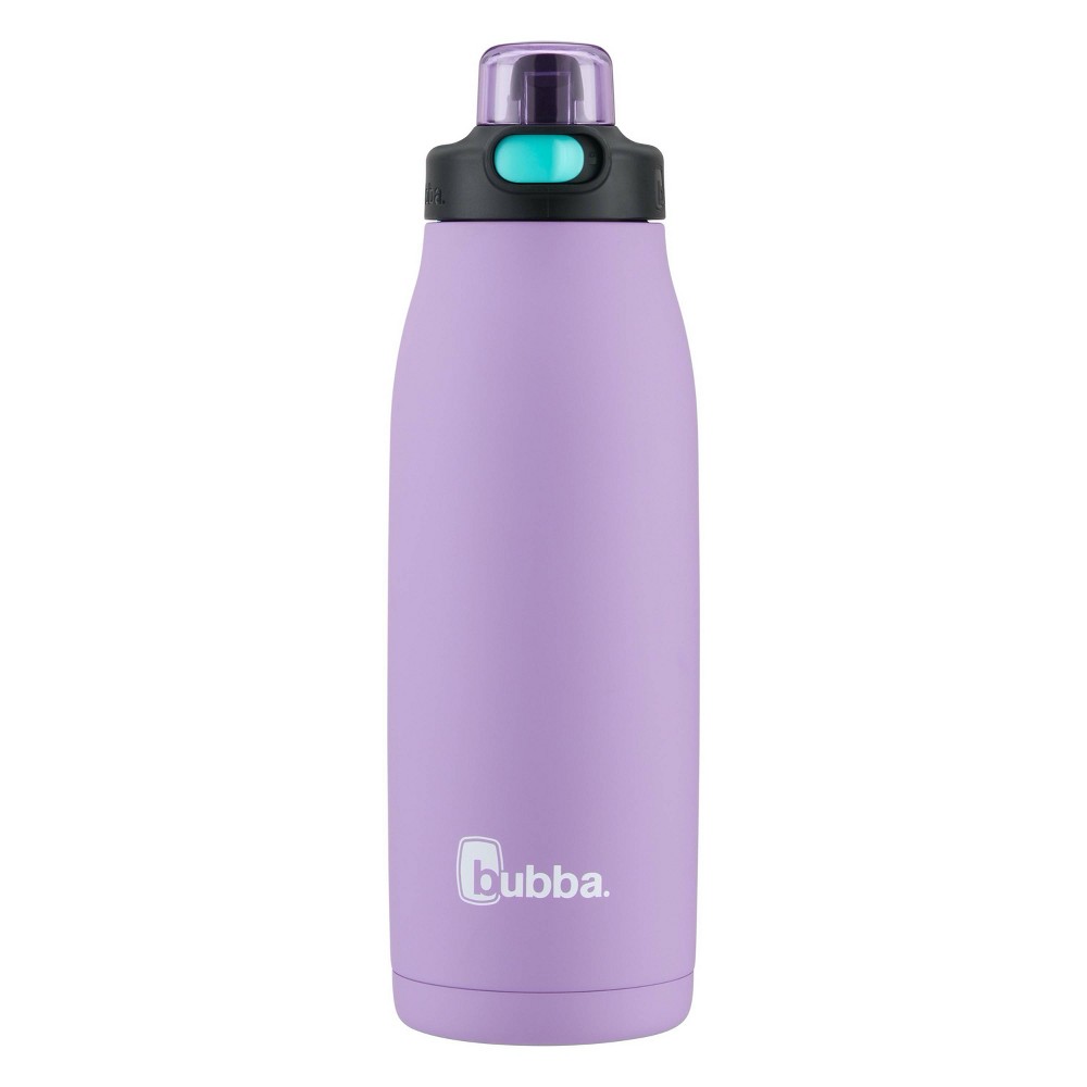 bubba 32oz Radiant Push Button Water Bottle with Straw Rubberized Stainless Steel Dark Lavender