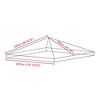 Yescom 117"x117" Canopy Top Replacement for beach cabanas Y0049702 Coffee for Smaller 10'x10' 1-Tier Gazebo Cover Patio Garden Outdoor Brown - 4 of 4