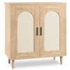 Rattan Buffet Cabinet with Storage, Single Door Accent Console Table for Entryway, Dining Room & Kitchen - 3 of 4