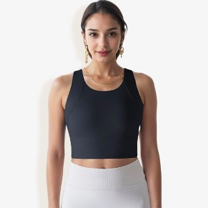 Anna-Kaci Active Women's Racerback Sports Crop Top with High Neck and Supportive Fit - 1 of 4