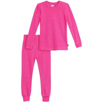 City Threads Girls USA-Made Soft & Cozy Thermal 2-Piece Long Johns