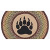 Earth Rugs Bear Paw Round Patch Jute Tread 27"x27" Rustic Cabin Accent - 2 of 3