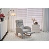 Cotton Linen Nursery Rocking Chair with Adjustable Footrest,Modern Recliner Glider for Living Room or Bedroom-Baofuwish - 2 of 4