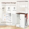 Pet Feeding Station with Shelves, Dog Food Storage Cabinet with 2 Raised Bowl for Water&Feeding Supplies, Pet Feeder Station Furniture for Dogs Cats - 4 of 4
