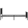 vidaXL Black Metal Single Bed Frame - Sturdy Steel Construction, with Functional Headboard and Footboard - image 4 of 4