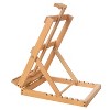 MEEDEN Heavy-Duty Tabletop Studio H-Frame Wooden Easel-Solid Beech Wood Adjustable Artists Desktop, Beginners & Teens- Holds Canvas Art up to 23" High - 3 of 4