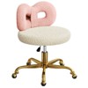 Swivel Vanity Chair with Wheels,Makeup Chair,Height Adjustable with Upholstered Desk Chair for Makeup Room and Bedroom - 2 of 4