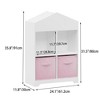GustoWave Kids Dollhouse Bookcase with Storage, Toddler Bookshelf, 2-Tier Storage Display Organizer with 2 Collapsible Fabric Drawers - 4 of 4