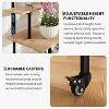 3-Tier Rolling Plant Stand – Adjustable-Height Wooden Shelf with Lockable Wheels, 200-LB Capacity, Multi-Use for Indoor/Outdoor Home & Garden - 4 of 4
