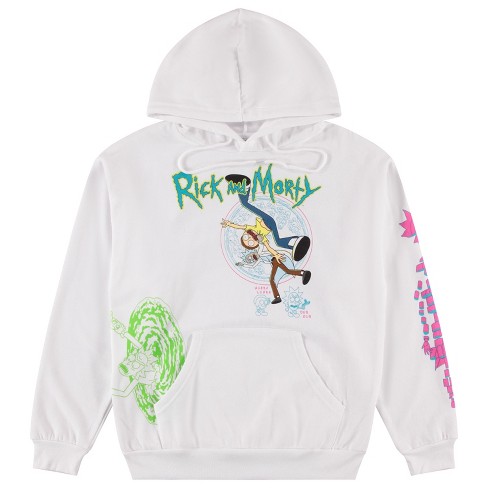 Mens Rick And Morty Hoodie - Rick And Morty Mens Multi Print Sweatshirt