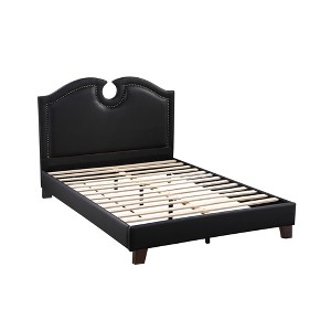 Queen Size Upholstered Platform Bed with Headboard for Bedroom - 1 of 4