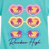 Girls' - Rainbow High - Beach Sunglasses with Logo Fitted Short Sleeve Graphic T-Shirt - 2 of 4