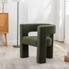 KINWELL 28" Wide Boucle Upholstered Square Armchair - 3 of 4