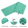 Unique Bargains Super Absorbent Waffle Pattern Tri-Fold Golf Towels with D Clips 3 Pcs - 4 of 4