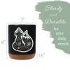 Elanze Designs Kitchen Utensil Holder With Non Slip Cork Base Large 8 Inch Ceramic Storage Crock Forest Animal Countertop Organizer Sly Floral Fox - 2 of 4
