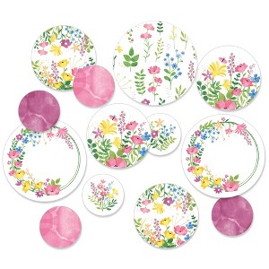 Big Dot of Happiness Wildflowers - Boho Floral Party Giant Circle Confetti - Party Decorations - Large Confetti 27 Count - 1 of 4