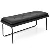 Nano  48" Faux Leather Double padded Cushion Bench - Maison Boucle - 4 of 4